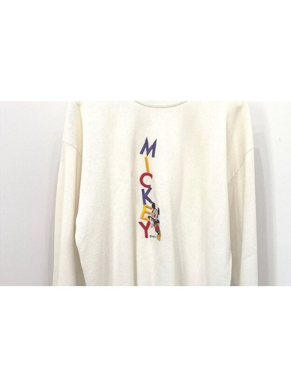 Vintage Velva Sheen Mickey Mouse Sweatshirt White Embroidery Primary Disney L